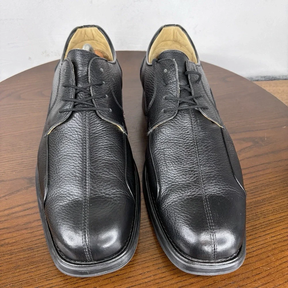 Studio Belvedere Bay Bridge Oxford Shoes Men's 13 EEE Black Pebble Leather Derby